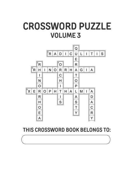 Crossword Puzzle: Volume 3 - 50 Puzzles With Solutions