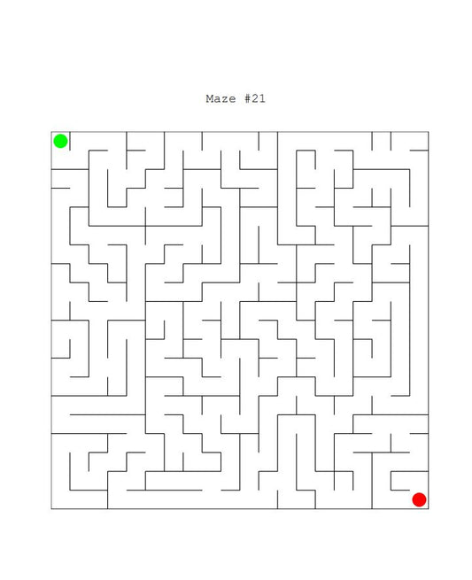 Square Maze Activities - 50 Pages