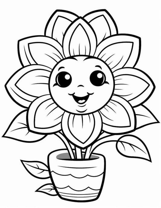 Flowers In Pots Coloring pages - 100 Pages