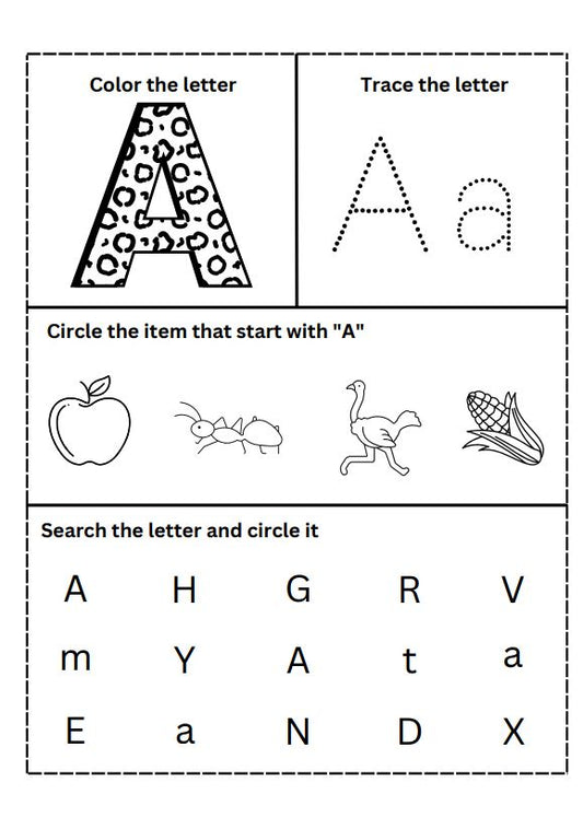 Alphabet Workbook - 260 Pages