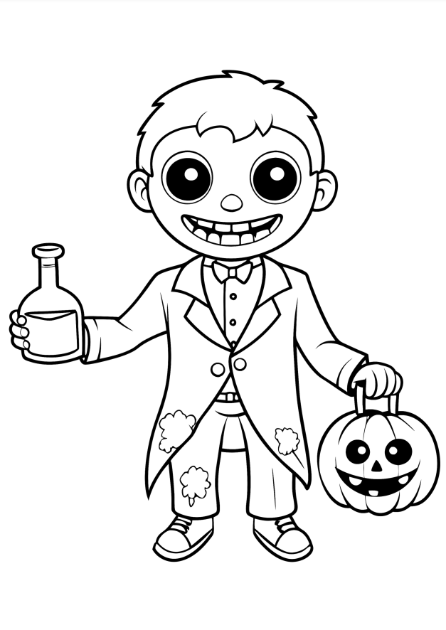 Halloween Coloring Pages - 100 Pages