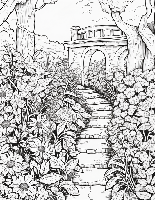 Garden Coloring In Pages - 100 pages