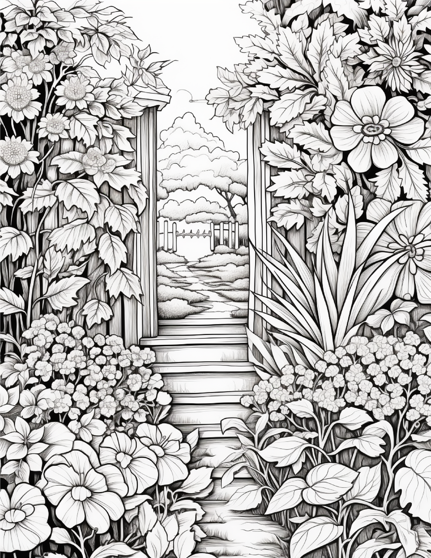 Garden Coloring In Pages - 100 pages