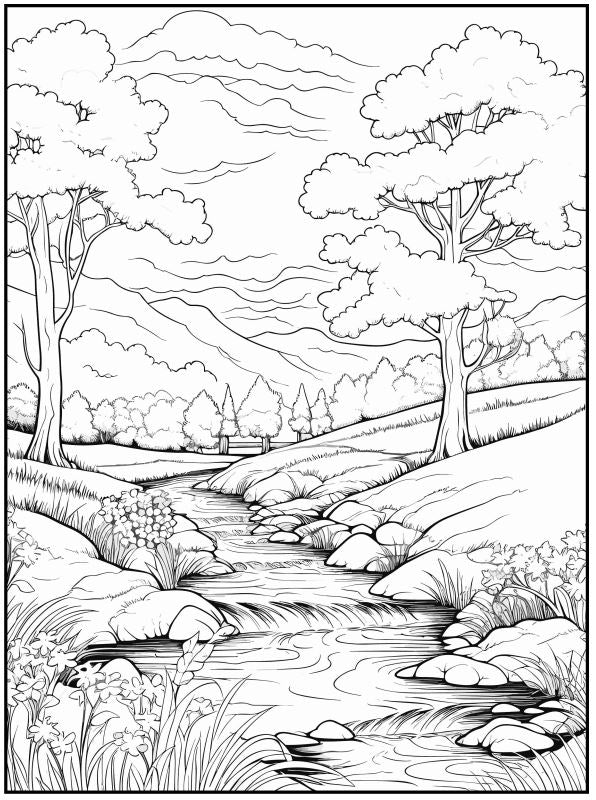 Nature Colouring In Pages - 50 Pages