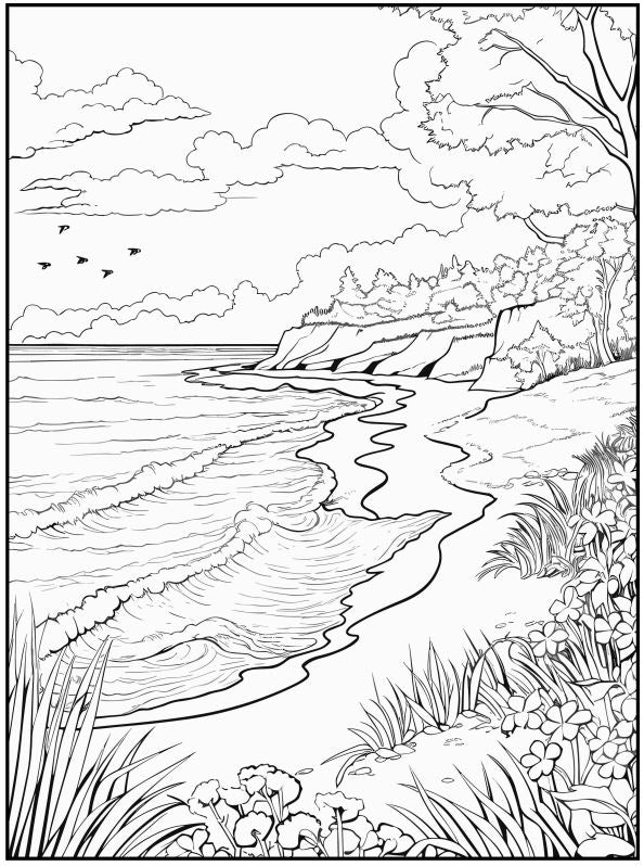 Nature Colouring In Pages - 50 Pages