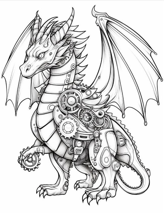 Dragon Colouring In Pages - 50 Pages