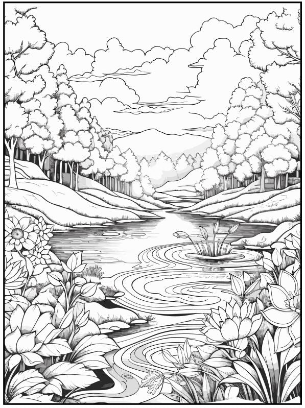 Nature Colouring In Pages - 50 Pages