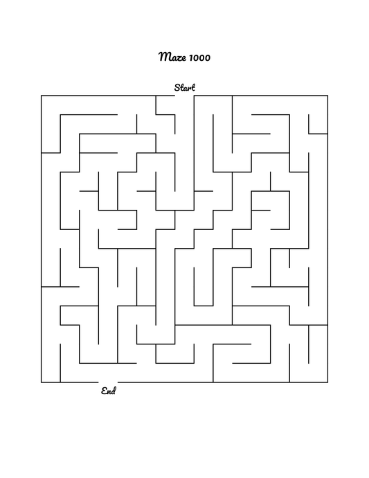 Mega Maze: Hard Difficulty -  1000 Pages With Solutions